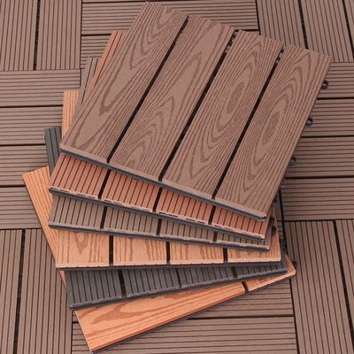 DIY 클릭 잠금 외관 바닥 목재-플라스틱 복합 바닥 타일 정원 바닥