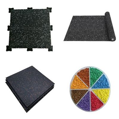 충격을 흡수 15mm/25mm 체육관 바닥 롤을 위한 맞춤형 융합 고무 바닥