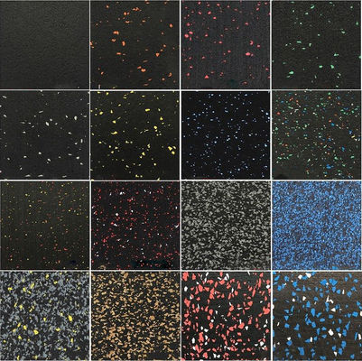 체육관 바닥 매트를 85% SBR Granules 15%EPDM Granules와 다양한 두께로 사용자 정의하십시오.