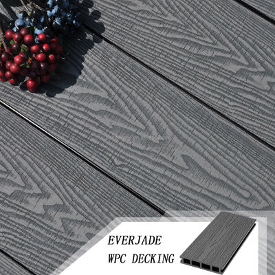 커스텀 인터록 외관 WPC 데킹 보드 18mm 이상 두께와 나무 곡물 표면